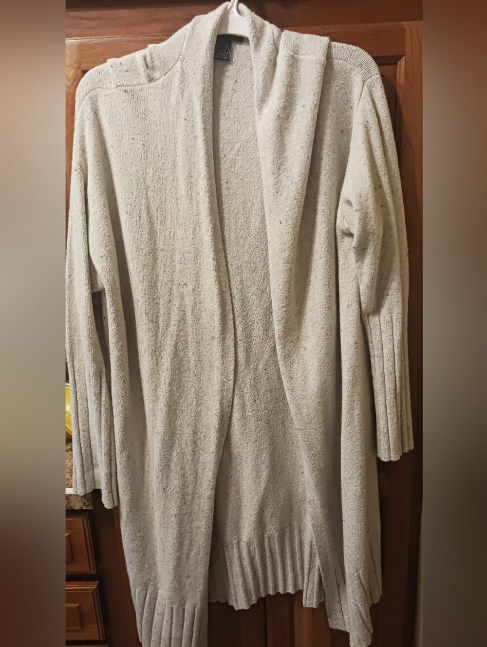 Karen Kane Cozy Open-Front Women's Cardigan Sweater - Cream